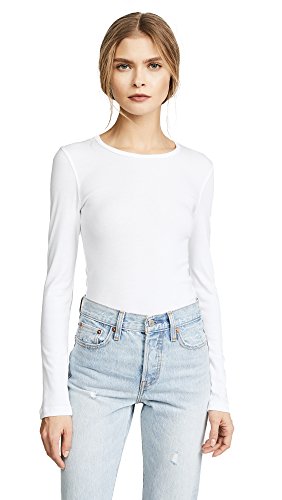 Splendid Damen 1X1 LS Langarmshirt, Weiß, 36 (Herstellergröße:Small) von Splendid