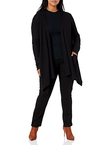 Splendid Damen Thermo-Cardigan mit Kapuze Strickjacke, Schwarz, X-Groß von Splendid