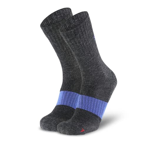 Splends Merino Wandersocken Dick Damen & Herren - lange Arbeitssocken aus Merino - ideale Freizeitsocken für Hiking, Wandern, Walking, Laufen, Grau, Gr.39-41 von Splends