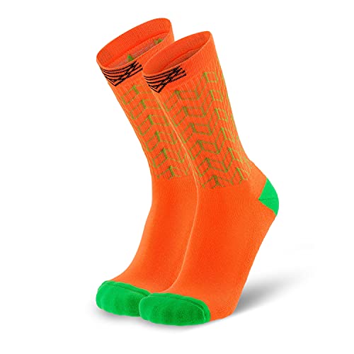 Splends Tennissocke Kick Serve Orange Damen, Herren und Unisex - weiße Socken aus Coolmax - ideale Sportsocken für Jungen und Mädchen und kalte Tage 35-38 (36) von Splends