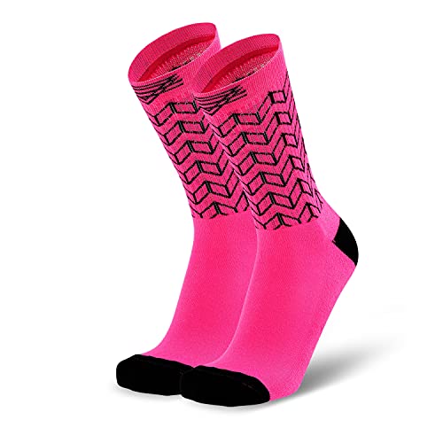 Splends Socken Kick Serve Pink Herren, Damen, Frauen, Männer - Sportsocken in bunt - Weihnachts socken, Weihnachten, Triathlonsocken für Triathlon als Geschenk 43-46 (45) von Splends