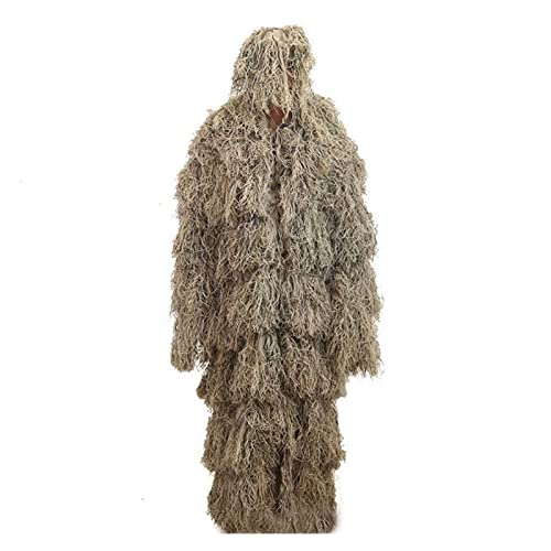 Splenlife Tarnkleidung Kinder Jungen，Tarnanzüge Wald Woodland Paintball AusrüStung Set MäNner Tactical Poncho Jagt Jacken Jagd Hose Snipes Maske Outdoor MilitäR Anzug，Tarnanzug XXL GrößE S von Splenlife