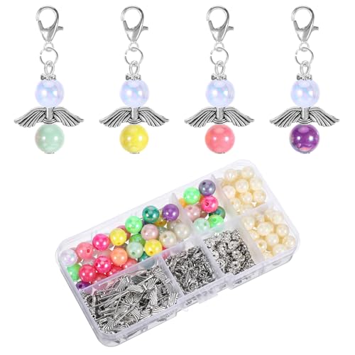 Sploziia 50 Sets Schutzengel Anhänger - Schutzengel Schlüsselanhänger Selber Machen, Kann Zum Schlüsselanhänger Selbst Gestalten Verwendet Werden von Sploziia
