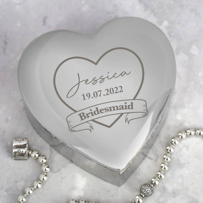 Personalisierte Brautjungfer Hochzeit Herz Schmuckkästchen Geschenke Für Gefälligkeiten Danke Ihre Frauen Beste Freunde von SpokenGifts