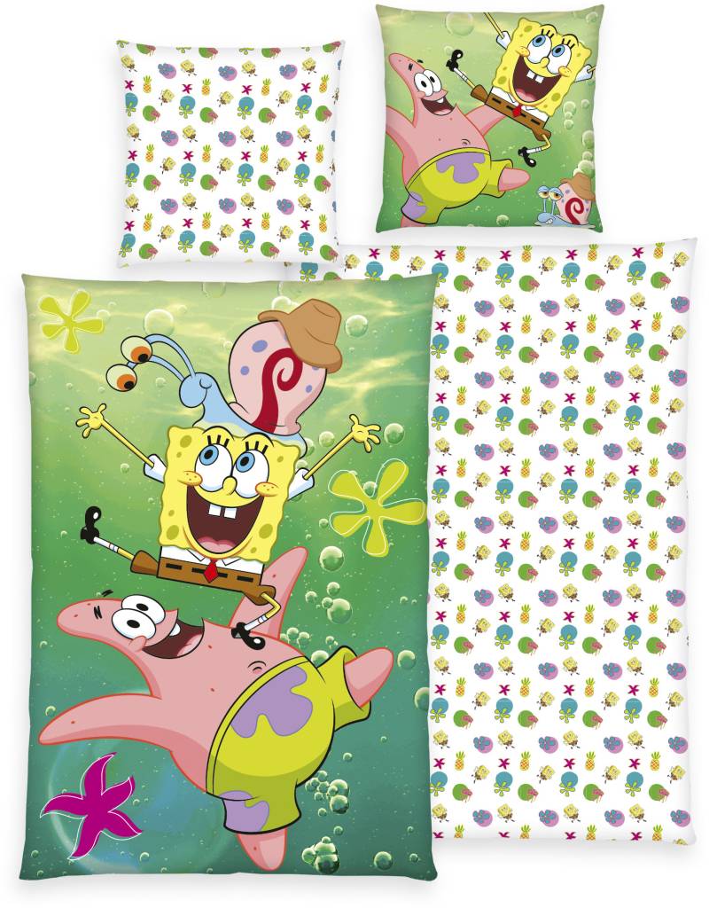 Sponge Bob Bettwäsche "Sponge Bob" 2 Stk. tlg. Wendebettwäsche von Sponge Bob