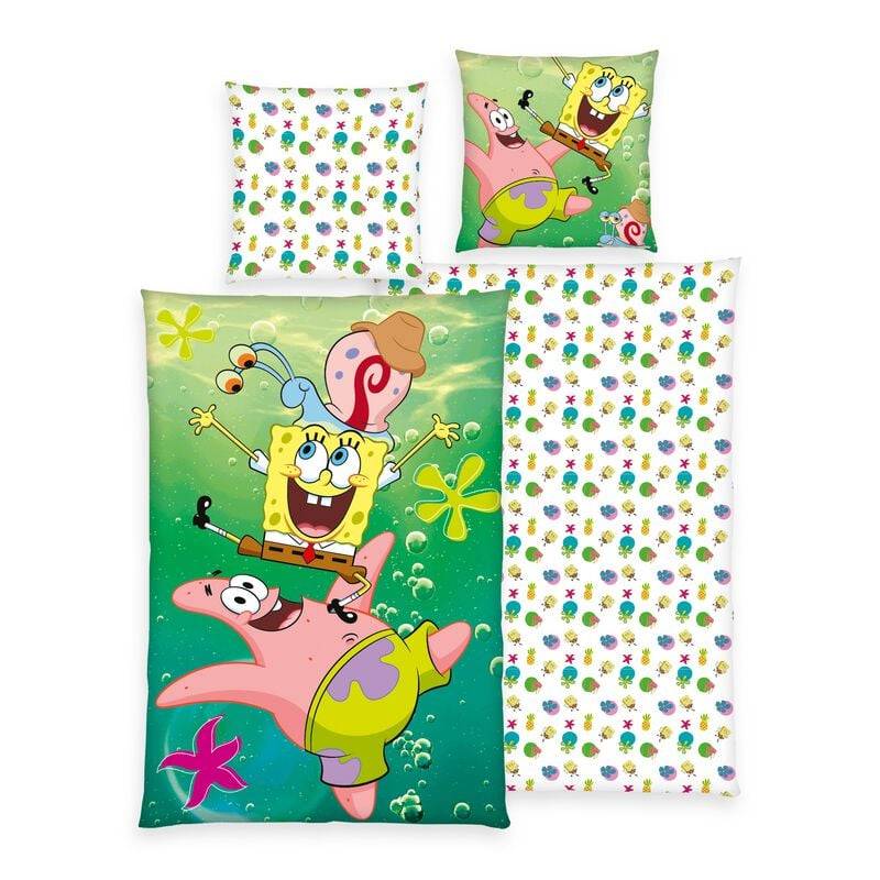 SpongeBob Schwammkopf Spongebob - Patrick - Gary Bettwäsche multicolor von SpongeBob Schwammkopf
