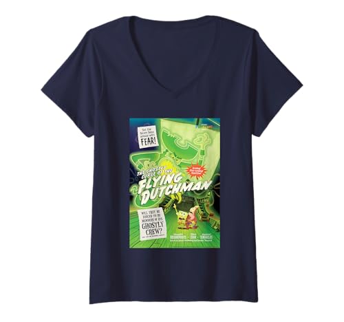 Damen Spongebob Squarepants Flying Dutchman T-Shirt mit V-Ausschnitt von SpongeBob SquarePants