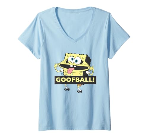 Damen Spongebob Squarepants Goof Ball Funny T-Shirt mit V-Ausschnitt von SpongeBob SquarePants