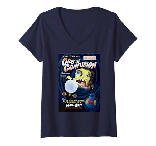 Damen Spongebob Squarepants Orb of Confusion T-Shirt mit V-Ausschnitt von SpongeBob SquarePants