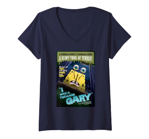 Damen Spongebob Squarepants Teenage Gary T-Shirt mit V-Ausschnitt von SPONGEBOB SQUAREPANTS