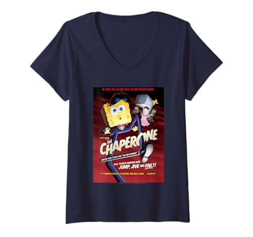 Damen Spongebob Squarepants The Chaperone T-Shirt mit V-Ausschnitt von SpongeBob SquarePants