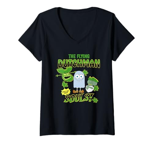 Damen Spongebob Squarepants The Flying Dutchman T-Shirt mit V-Ausschnitt von SpongeBob SquarePants
