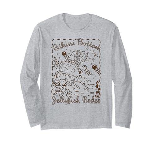 SpongeBob SquarePants Bikini Bottom Jellyfish Rodeo Cartoon Langarmshirt von SpongeBob SquarePants