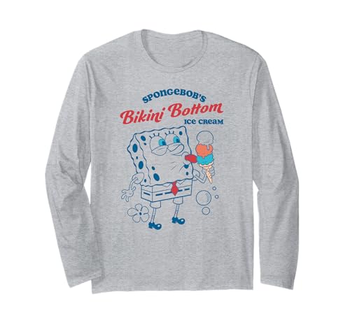 Spongebob Squarepants Enjoying The Bikini Bottom Ice Cream Langarmshirt von SpongeBob SquarePants