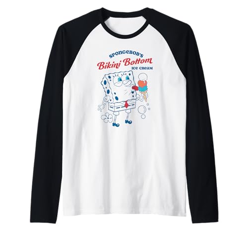 Spongebob Squarepants Enjoying The Bikini Bottom Ice Cream Raglan von SpongeBob SquarePants