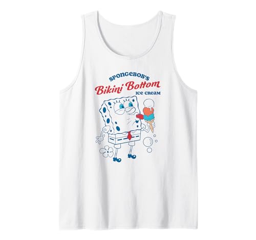 Spongebob Squarepants Enjoying The Bikini Bottom Ice Cream Tank Top von SpongeBob SquarePants