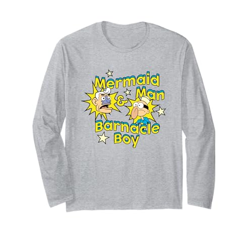Spongebob Squarepants Mermaid Man & Barnacle Boy Langarmshirt von SpongeBob SquarePants