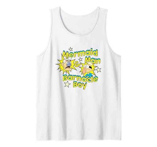 Spongebob Squarepants Mermaid Man & Barnacle Boy Tank Top von SpongeBob SquarePants