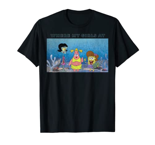 SpongeBob SquarePants Where My Girls At Meme T-Shirt von SPONGEBOB SQUAREPANTS
