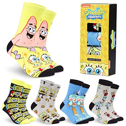 SPONGEBOB SQUAREPANTS Lustige Socken Herren, 5er Pack Swammkopf Bunte Socken Herren Set (Mehrfarbig, 39-44 EU) von SPONGEBOB SQUAREPANTS