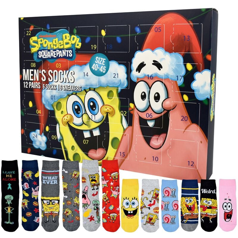 Spongebob Spongebob & Patrick - Socken Kalender Adventskalender multicolor von Spongebob
