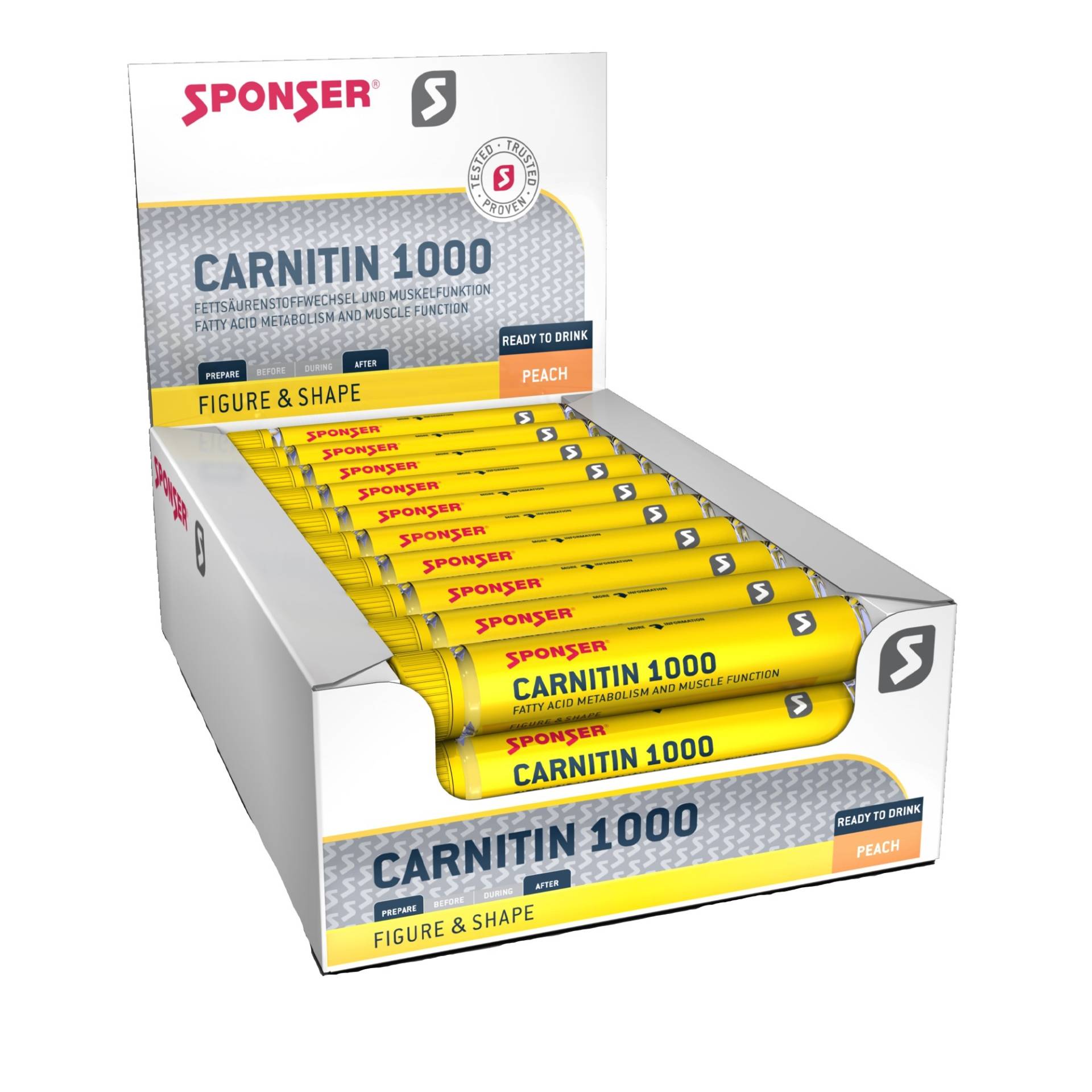 Carnitin 1000 - Pfirsich (30 x 25ml) von Sponser