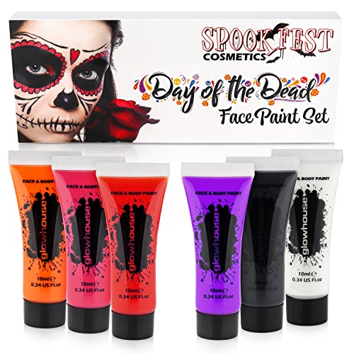 Spook Fest Day of The Dead Face Paint Halloween-Make-up-Geschenkset von Spook Fest
