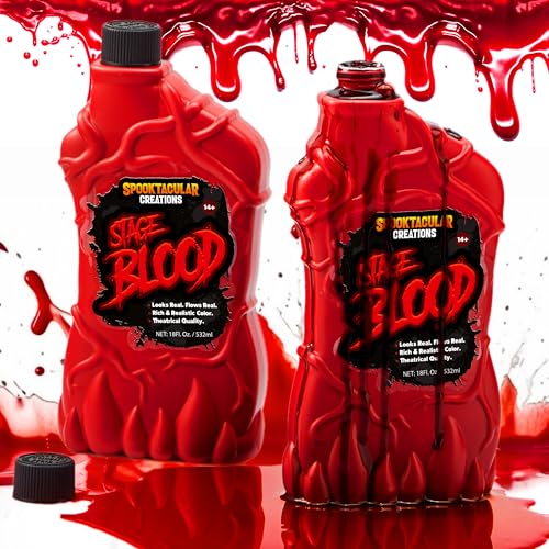 Spooktacular Creations 2 Packungen mit 532 ml Fake Halloween Vampir Kunstblut Bühne Blut Schminke Fakeblut Kunstblut für Halloween, Zombie, Vampir und Monster Make-up Spooktacular Creations 2 Packungen mit 532 ml Fake Halloween Vampir Kunstblut Bühne Blut Schminke Fakeblut Kunstblut für Halloween, Zombie, Vampir und Monster Make-up von Spooktacular Creations