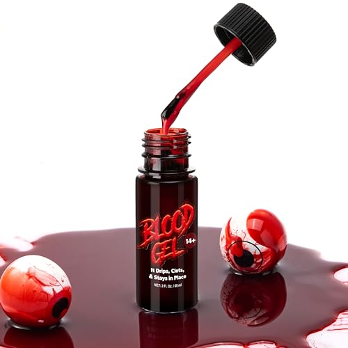 Spooktacular Creations 60ml Fake Halloween Vampir Blut Gel für Halloween Schminke Kunstblut Fakeblut, Zombie, Vampir und Monster Make-up von Spooktacular Creations