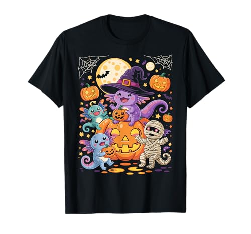 Cute Axolotl Jack O Lantern Halloween Costumes Boys Girls T-Shirt Cute Axolotl Jack O Lantern Halloween Costumes Boys Girls T-Shirt von Spooky Axolotl Halloween Costume Tee Kids