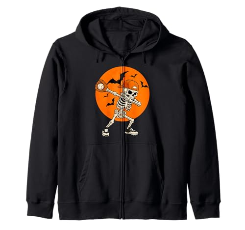 Dabbing Skelett Baseball Halloween Skull Dab Dance Jungen Herren Kapuzenjacke Dabbing Skelett Baseball Halloween Skull Dab Dance Jungen Herren Kapuzenjacke von Spooky Basball Player Catcher Skeleton Dab Costume