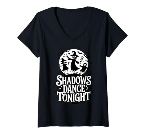 Damen Shadows Dance Tonight Witches Ghosts Halloween T-Shirt mit V-Ausschnitt von Spooky Candy Pumpkin Squad