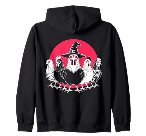 Halloween Lustiges Gruseliges Huhn Kostüm Männer Frauen Kapuzenjacke von Spooky Chicken And Friends Apparel