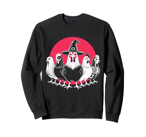 Halloween Lustiges Gruseliges Huhn Kostüm Männer Frauen Sweatshirt von Spooky Chicken And Friends Apparel