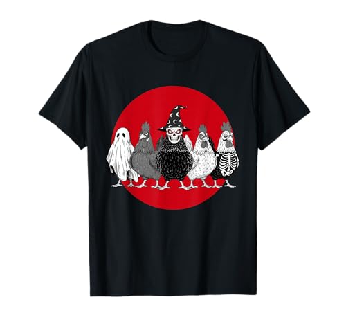 Halloween Lustiges Gruseliges Huhn Kostüm Männer Frauen T-Shirt von Spooky Chicken Coop Crew