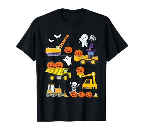 Gruseliges BAU-Trucks Halloween-Kostüm Kleinkind Jungen T-Shirt von Spooky Construction Trucks Halloween Costume Ades