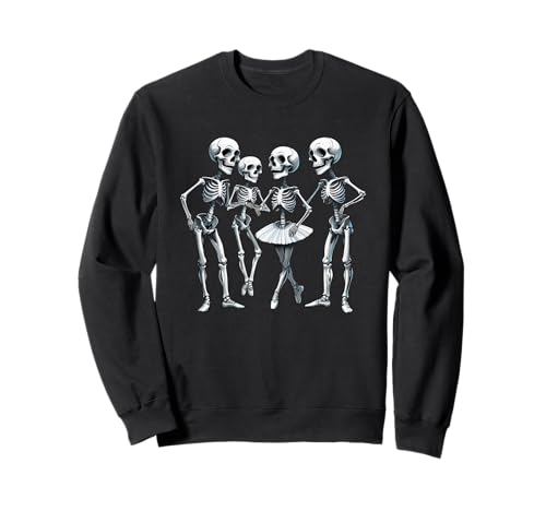 Halloween Ballett Basic Junge und Mädchen Skelette und EIN Tutu Sweatshirt Halloween Ballett Basic Junge und Mädchen Skelette und EIN Tutu Sweatshirt von Spooky Cool Ballerina Dancer Trick Treat Fun CLR