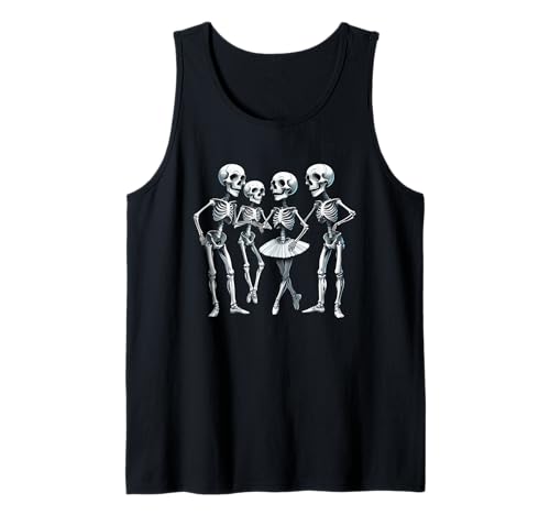 Halloween Ballett Basic Junge und Mädchen Skelette und EIN Tutu Tank Top Halloween Ballett Basic Junge und Mädchen Skelette und EIN Tutu Tank Top von Spooky Cool Ballerina Dancer Trick Treat Fun CLR