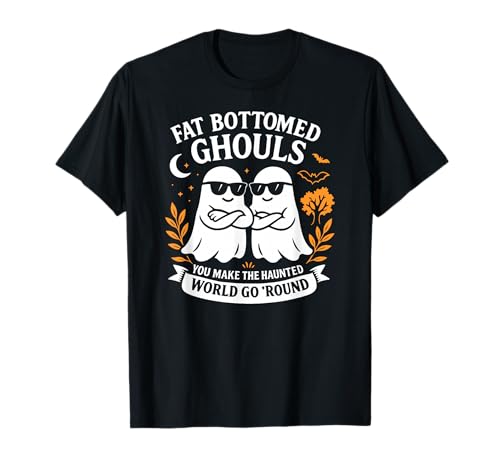 Fat Bottomed Ghouls, kurvige Halloween-Mädchen, Frauen T-Shirt Fat Bottomed Ghouls, kurvige Halloween-Mädchen, Frauen T-Shirt von Spooky Cool Halloween Tees For Curvy Girls