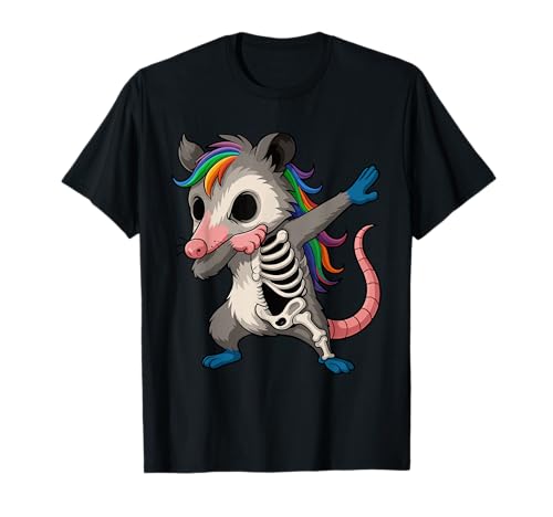 Halloween Dabbing Opossum Regenbogen Skelett Kinder T-Shirt Halloween Dabbing Opossum Regenbogen Skelett Kinder T-Shirt von Spooky Critter Celebration