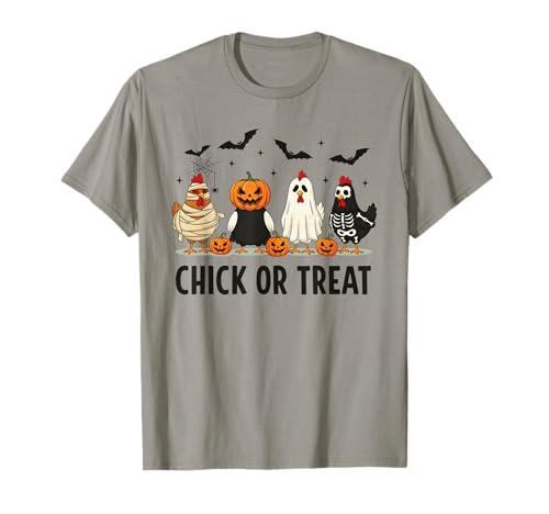 Lustiges Küken oder Leckerli Halloween-Kostüm Kürbis Geist Mama T-Shirt von Spooky Cute Ghost Halloween Squad Matching Apparel