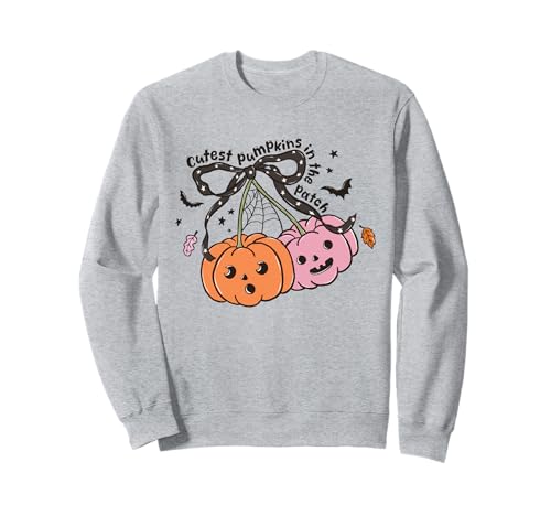 Süßeste Kürbisse im Patch Lustiger Halloween Kürbis Fall Sweatshirt von Spooky Cute Ghost Halloween Squad Matching Apparel
