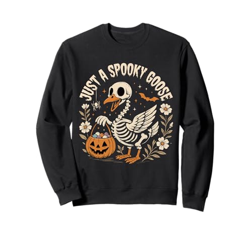 Just a Spooky Goose Skelett Halloween Lustig Frauen Mädchen Sweatshirt Just a Spooky Goose Skelett Halloween Lustig Frauen Mädchen Sweatshirt von Spooky Cute Halloween Floral Skeleton Goose