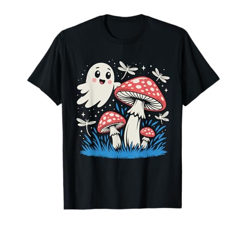 Süßer Geist & Pilz Wald Halloween Libelle Nacht Kinder T-Shirt von Spooky Cute Halloween Ghost Mushroom Apparel Co.