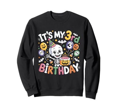 It's My 3rd Birthday Skelett Halloween Kleinkind Junge Mädchen Sweatshirt It's My 3rd Birthday Skelett Halloween Kleinkind Junge Mädchen Sweatshirt von Spooky Cute Toddler Skeleton 3 Years Old Birthday