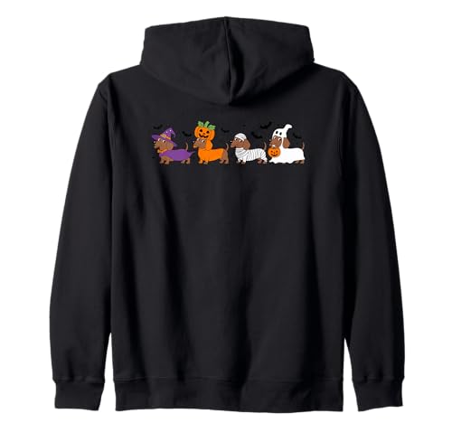 Dackel Halloween Hexe Kürbis Mama Geist Kapuzenjacke Dackel Halloween Hexe Kürbis Mama Geist Kapuzenjacke von Spooky Dachshund Halloween Fun Parade