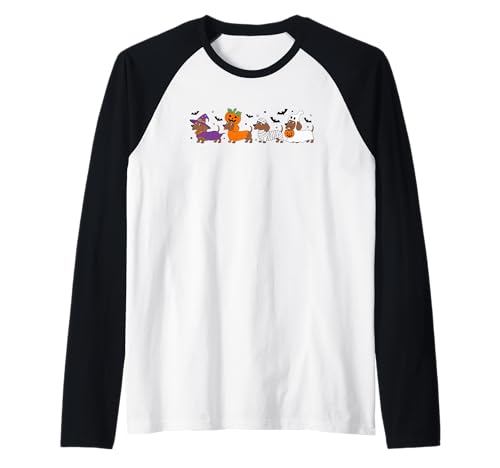Dackel Halloween Hexe Kürbis Mama Geist Raglan Dackel Halloween Hexe Kürbis Mama Geist Raglan von Spooky Dachshund Halloween Fun Parade