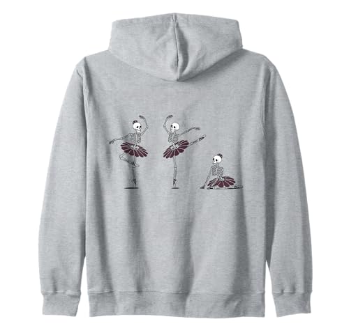 Skelett Ballerina Halloween Mädchen Spaß Tanzen Skelett Frauen Kapuzenjacke von Spooky Dancing Skeleton Ballerina Girls Halloween