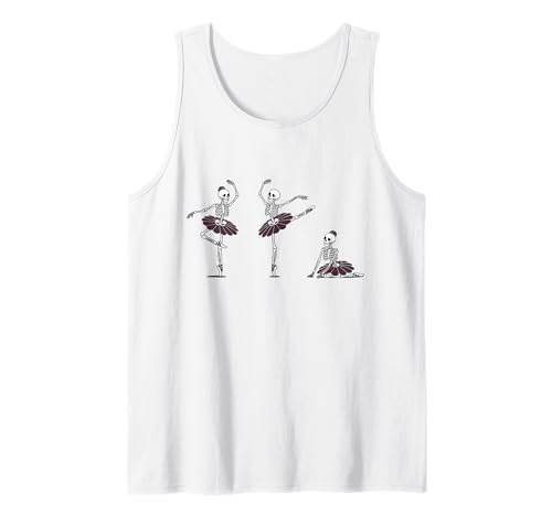 Skelett Ballerina Halloween Mädchen Spaß Tanzen Skelett Frauen Tank Top von Spooky Dancing Skeleton Ballerina Girls Halloween