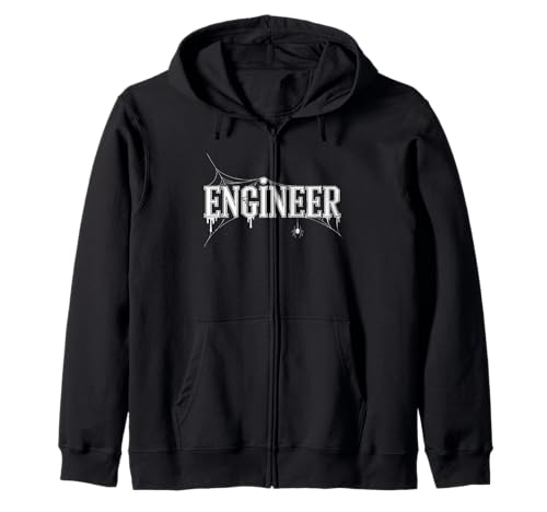 Halloween Ingenieur Spinnennetz Engineering Herren Damen Kapuzenjacke von Spooky Engineer Halloween Engineering Joke